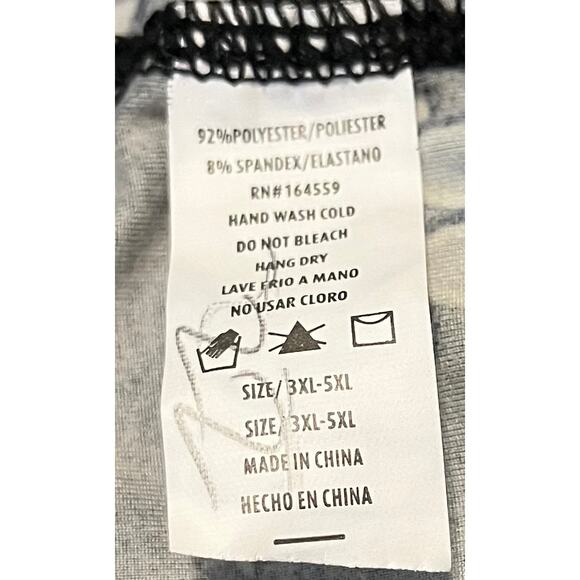 LEGGINGS DEPOT FULL LENGTH STRAIGHT LEG LEGGINGS, WOMENS-3XL-5XL-BLACK PAW PRINT - Picture 9 of 9